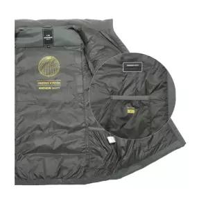 카키색 캠핑 등산용 겨울철 방한용 발열조끼 혹한기용 초봄 내의 제설작업 경비