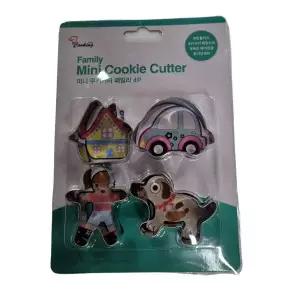 쿠킹플러스 미니 쿠키커터 4P 비스킷 쿠키틀 모양틀 세트 제과