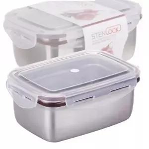 냉장고정리용기 국산 밀폐 6호1000ml 용기 스텐 직사각