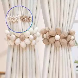 쌍문상회 밴드 침실 장식용 플라워 커튼끈 예쁜 악세사리