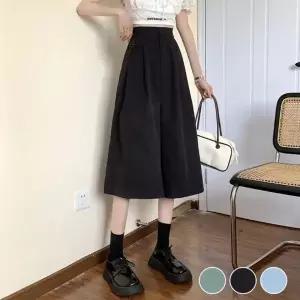 핀턱 치마바지 7부 와이드 봄코디 봄 팬츠 여자