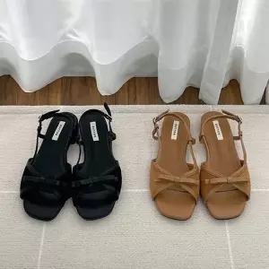 [에이치플러스몰]여름 출근 룩 여성 오픈 형 슬링백 샌들 데일리 구두