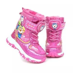 털부츠 뽀로로 하트 발광 부츠 캐릭터 여아동 방한 털신 스키