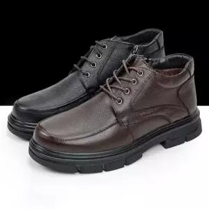 남자캐주얼신발 소가죽 내부 인조퍼 겨울 방한화 구두 로퍼 옆지퍼