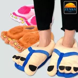 왕발 쪼리 슬리퍼 귀여운 캐릭터 쿠션 실내화
