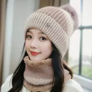 니트 모자 넥워머 2종 세트 털 귀마개 방한