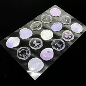 에폭시 투명 실링왁스 스티커 퍼플