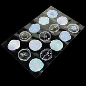 에폭시 투명 실링왁스 스티커 블루