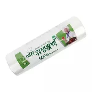쉐프 롤백 25x35) 500매 롤팩 위생롤백 위생백 위생팩 크린백 비닐팩 위생봉투
