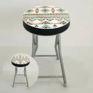 접이식의자 쿠션스툴 접이식스툴의자 화장대의자 원형