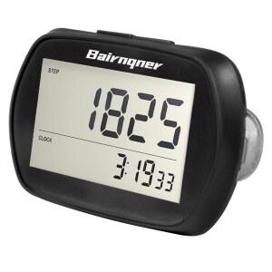 시계가 있는 보행 스텝 카운터용 3D 페도미터, 클립 랜야드가 간단한 조작 휴대용 트래커, 블랙