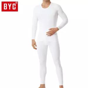 [모두모아]BYC 남성 내복 베스트 상하 DOLT6655-화이트 동내의 겨울내복 겨울내의