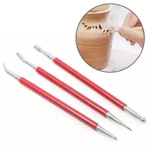 스텐 찰흙 지점토 폴리머 클레이 도구 공예 툴 3종 클레이툴 볼조각 조소 헤라