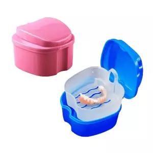 틀니 세척 보관을 한번에/ 틀니세척통/ 의치 치아교정기 보관통/ 전용 세척솔/ 대형칫솔