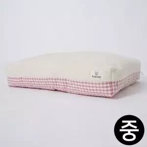 [셀러에이드]강아지쿠션 파스텔핑크 듀얼쿠션 중 체트라