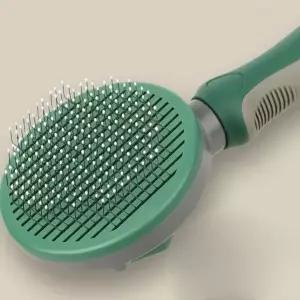 [셀러에이드]원형 그루밍 슬리커타입 강아지 그린