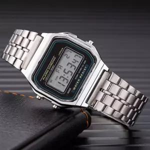 남자전자시계 사각 전자 시계 스톱워치 패션 손목 DD-12454