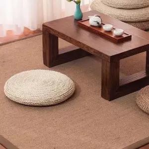 라탄 방석 원형 쿠션 좌식 의자 인테리어 카페 예쁜