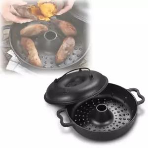 가정 캠핑용 무쇠 고구마 밤 직화구이 오븐 냄비