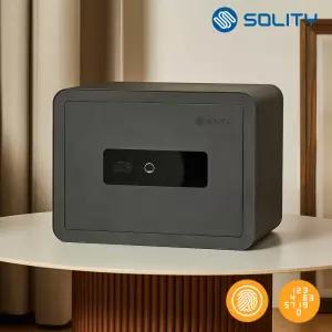 솔리티 스마트 디지털 금고 SF-100B 매트블랙 지문인식 비상키 비밀번호 듀얼인증 용적 27L 무게 15KG 세련된 디자인 고급스러운 마감 냉간압연강판 경고시스템 가정용 사무용 사무실 미니 개인 소형