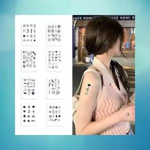 여름 물놀이 타투스티커 포인트 지워지는 문신 레터링 도안