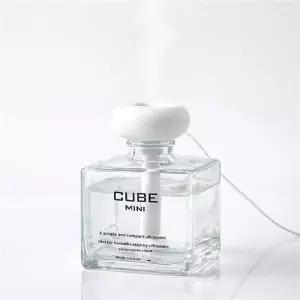 [웰빙창고] 케어팟 미니 유리병 USB 가습기 큐브 미니