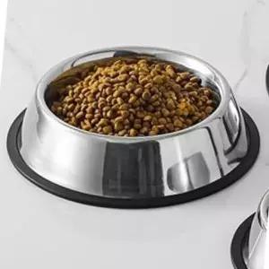 강아지 미끄럼방지 스텐 식기 L 1P 중형견 밥그릇 강아지심플식기