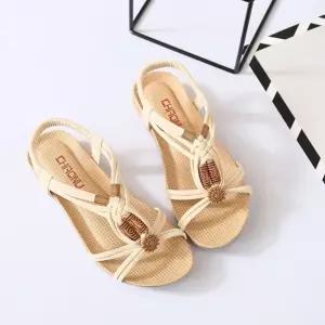 여성 3컬러 여름 스트랩 샌들 뒷밴딩 발편한 여자샌들 AwM9+9FVf