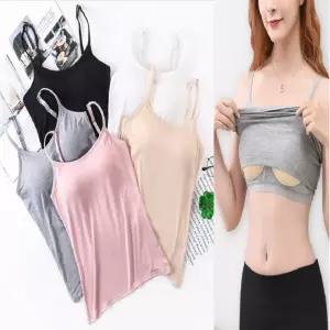 홍대온니-캡내장 브라캡나시 일체형 브라탑 캐미솔 브라런닝 브라탑나시 끈나시