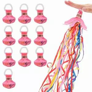 JL매직 화약없는 종이폭죽 10개입 1세트 화이트 혼합 컬러 줄폭죽 컨페티 보급형