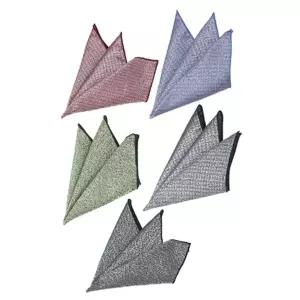 체크 스티치 패턴 포켓 행커치프 소품