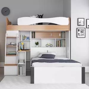 이층 2층 침대 초등 벙커 어린이 계단 학생 책상