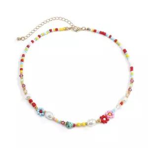 여름 패션 악세사리 비즈목걸이 데이지 진주 초커