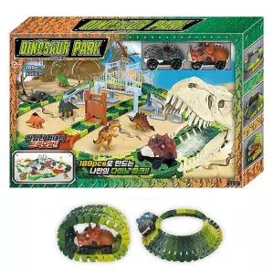 [이지커머스]실내 집콕 공룡 놀이 다이노 트랙 만들기 어린이날 레일장난감 조립하는장난감 공룡레일카장난