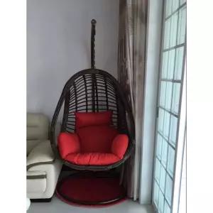 라탄 흔들의자 2인용 실내 발리그네 인용 행잉 쿠션