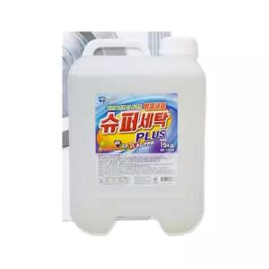 슈퍼세탁플러스 액체세제 15kg 말통 버블윅 세탁세제