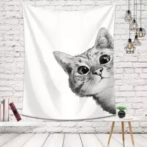 벽 가림막 포스터 빼꼼 고양이 인테리어소품 3size