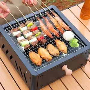 헬프그린 캠핑 화로대 휴대 그릴 숯불 바베큐 미니 간편 화롯대 꼬치구이 고기