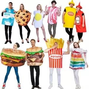 할로윈 의상 핫도그 우유 파티룩 소스통 계란 특이한