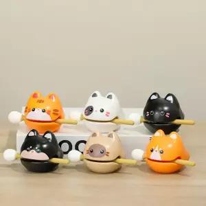 [퍼니메이커]고양이 미니목탁 자동차피규어 고양이목탁 코기인형 시바인형