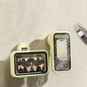 [퍼니메이커]무타공 욕실 핸드폰 거치대 회전형 방수 휴대폰 받침대 핸드폰거치대 휴대폰거치대 방수케이스