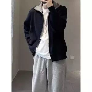 니트 가을 캐주얼 남자니트 카디건 터틀넥 칼라넥 저지 스웨터 원템3