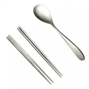 티타늄 가벼운 캠핑 수저 젓가락 세트 전용가방 포함