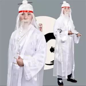 스승님 도사 가발 프레 공연 연극 산신령 의상 수염