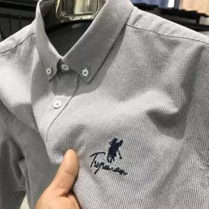 아고스또 춘추중년캐주얼남방긴팔카라자수가디건스트라이프면셔츠 남자체크셔츠 UNO1