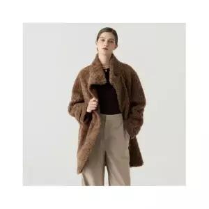 리오벨 25FW 호주산 양모100% 케이프 코트