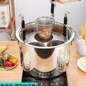 파스타팟 레스토랑 국수집 멀티팟 면삶는 40cm냄비나무손잡이