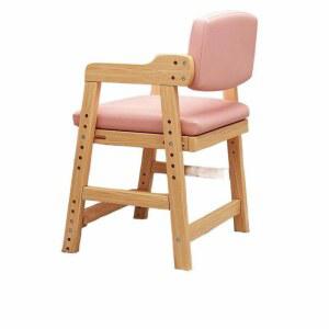 높이조절의자 초등원목의자 식탁의자 학생 단단한 A. 분홍색 서재 나무