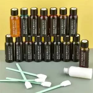 가죽염색약 페인트 복원제 30ml 가죽 염료 색소 코트 수리 제 스펀지 스틱 염색 공예