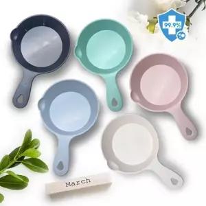 ( )국산항균 원형 손잡이 앞접시 5종세트 개인접시 간식용접시 전자렌지용기 캠핑 플레이팅그